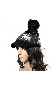 Deer Balls Wool Knitted Hat Baseball Leisure Benn Cap