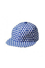 Women Wool Spring Fluorescent Color Triangle Geometric Grid Pattern Hip-hop Visor Hat