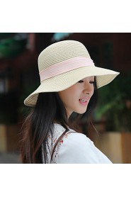 Women Straw Flowers Fedora Hat,Party/ Casual Spring/ Summer/ Fall