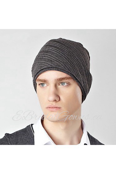 Unisex Cotton Warm Fashion Pure Color Wool Knit Caps