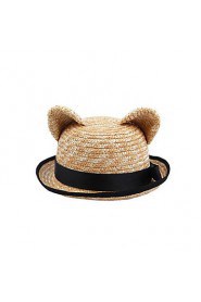 Summer Sun Holiday Beach Parent-child Orecchiette Cute Straw Dome Curling Hat