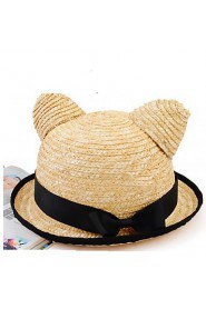 Summer Sun Holiday Beach Parent-child Orecchiette Cute Straw Dome Curling Hat