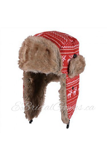 Cute Christmas Deer Protection Ear Lei Feng Warm Anti-snow Hat Knitted Wool Hat