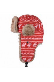 Cute Christmas Deer Protection Ear Lei Feng Warm Anti-snow Hat Knitted Wool Hat