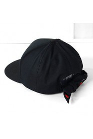 Unisex Casual Outdoor Male Ms Pure Color Bow Visor Baseball Hat