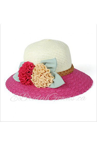 Newest Beach Straw Hat Flower