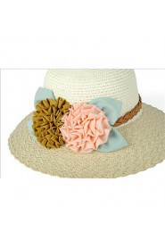 Newest Beach Straw Hat Flower