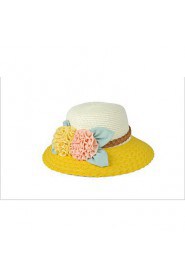 Newest Beach Straw Hat Flower