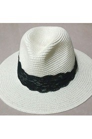 Women Casual Summer Lace Straw Hat