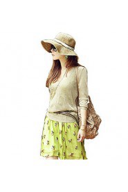 Women Straw Solid Sun Floppy Hat,Cute/ Party/ Casual Spring/ Summer/ Fall