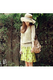 Women Straw Solid Sun Floppy Hat,Cute/ Party/ Casual Spring/ Summer/ Fall