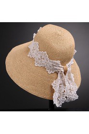 Women Straw Straw Hat,Vintage/ Party/ Work/ Casual Spring/ Summer/ Fall/ All Seasons