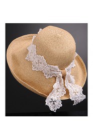 Women Straw Straw Hat,Vintage/ Party/ Work/ Casual Spring/ Summer/ Fall/ All Seasons