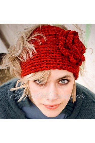 Women's Fashion Knitting Warm Flower Hoop Hat