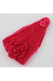 Women's Fashion Knitting Warm Flower Hoop Hat