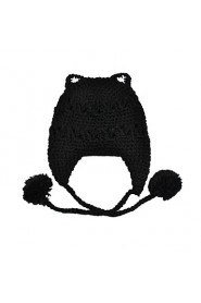 Orecchiette Devil Angle Pigtail Ball Autumn And Winter Warm Knit Wool Cap