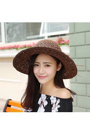 Fashion Women's Bohemia Sun Beach Hat Seaside Tourism Hollow Bow Hat