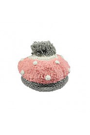 Women Fall And Winter Warm Wool Polka Dot Fashion Cake Shape Knit Hat