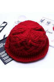 Women Leisure Warm Sweet College Wind Retro Twist Crimping Wool Knitted Bucket Hats