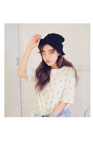 Women Leisure Warm Sweet College Wind Retro Twist Crimping Wool Knitted Bucket Hats