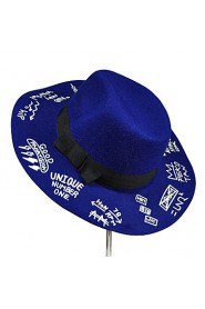 Women British Graffiti Letters Wide-brimmed Hat Leisure Hat