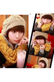 Women Wool Blend Twistedwire Globular Knitted Hats