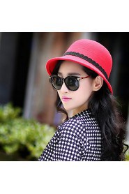 Women Bow Elegant Pure Color Pots Hat