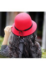 Women Bow Elegant Pure Color Pots Hat