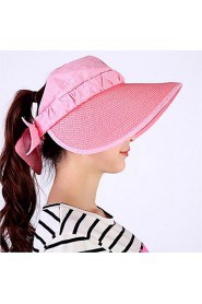 Women Summer Solid Straw Clothes Patchwork Middle Brim Foldable Straw Sun Hat