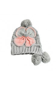 Lady Lovely Warm Wool Hat Big Ball Knitted Autumn And Winter Hat