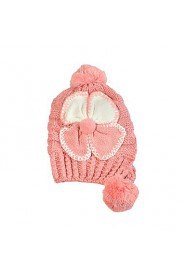 Lady Lovely Warm Wool Hat Big Ball Knitted Autumn And Winter Hat