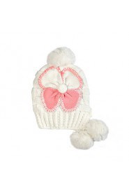 Lady Lovely Warm Wool Hat Big Ball Knitted Autumn And Winter Hat