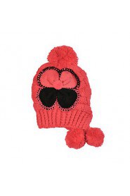 Lady Lovely Warm Wool Hat Big Ball Knitted Autumn And Winter Hat