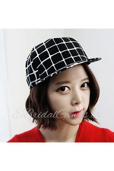 Unisex Cotton Vintage Casual Spring Summer Baseball Grid Hat