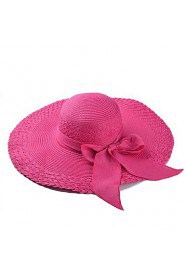 Women Wide Brim Straw Sun Hat , Casual Summer