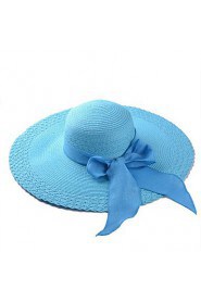 Women Wide Brim Straw Sun Hat , Casual Summer