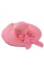 Women Wide Brim Straw Sun Hat , Casual Summer