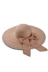 Women Wide Brim Straw Sun Hat , Casual Summer