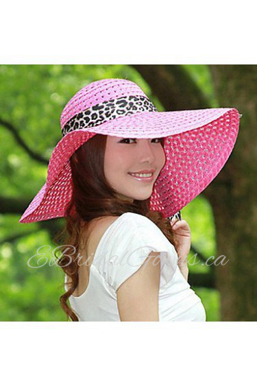 Summer Hollow Ribbon Bow Lady Straw Beach Sun Hat