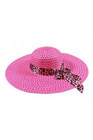 Summer Hollow Ribbon Bow Lady Straw Beach Sun Hat