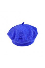 Fashion Pure Color Rabbit Fur Beret Princess Female Models Hat