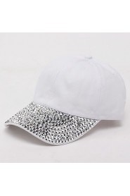 Unisex Korean Style Full Crystals Sport Outdoor Baseball Cap