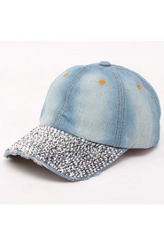 Unisex Korean Style Full Crystals Sport Outdoor Baseball Cap