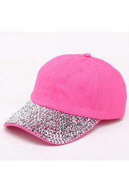 Unisex Korean Style Full Crystals Sport Outdoor Baseball Cap