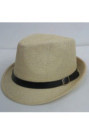 Men Casual Summer Straw Fedora Hat