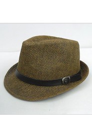 Men Casual Summer Straw Fedora Hat