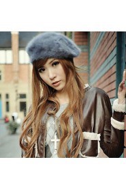 Winter Faux Fur Beret Hat