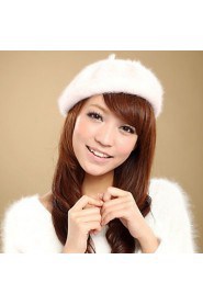 Winter Faux Fur Beret Hat