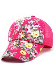 Women's Korean Style Floral Pattern Sport Outdoor Baseball Cap