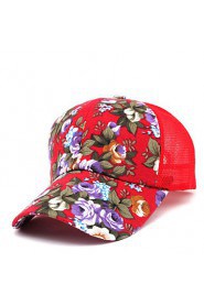 Women's Korean Style Floral Pattern Sport Outdoor Baseball Cap